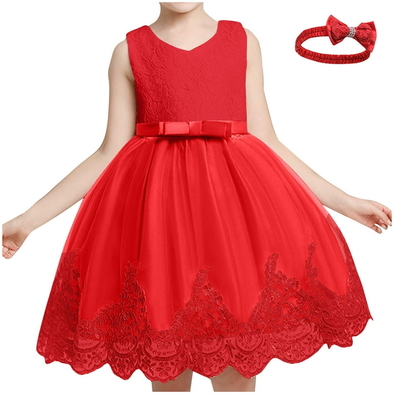 Hicidod Girls Tutu Tulle Ruffle Sleeveless A-Line Princess Dresses for Birthday Party Pageant Evening Holiday Formal Ball Gown Occasi On Sale, Infant