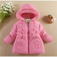 thumbnail image 1 of Hicidod Girls Winter Coats Water Resistant Thicken Long Fashion Solid Color Puffer Jacket Hooded Waist Windproof Outerwear, 1 of 7