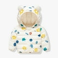 thumbnail image 1 of Hicidod Infant Jackets Bear Ears Hooded Long Sleeve Warm Puffer Coat Light Cute Printed Thicken Puffy Windproof Down Jacket, 1 of 6