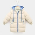 thumbnail image 1 of Hicidod Kids Donw Coats Hooded Long Sleeve Zipper Puffer Jackets Lightweight Padded Puffy Thicken Winter Warm Outerwear, 1 of 6