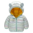 thumbnail image 1 of Hicidod Kids Down Puffer Jacket for Kids Baby Boys Girls Light Puffer Padded Winter Down Coats Bear Hoods Infant Outerwear, 1 of 3