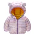 thumbnail image 1 of Hicidod Kids Down Puffer Jacket for Kids Baby Boys Girls Light Puffer Padded Winter Down Coats Bear Hoods Infant Outerwear, 1 of 3