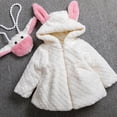 thumbnail image 1 of Hicidod Kids Fleece Jacket Girls Soft Solid Color Winter Warm Coats Cute Ears Hooded Zipper Faux Fur Thicken Cute Outerwear, 1 of 6