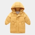 thumbnail image 1 of Hicidod Kids Girls Boys Puffer Jacket Light Water-Resistant Packable Hooded Down Coats Winter Thicken Fashion Solid Warm Long Jackets, 1 of 5