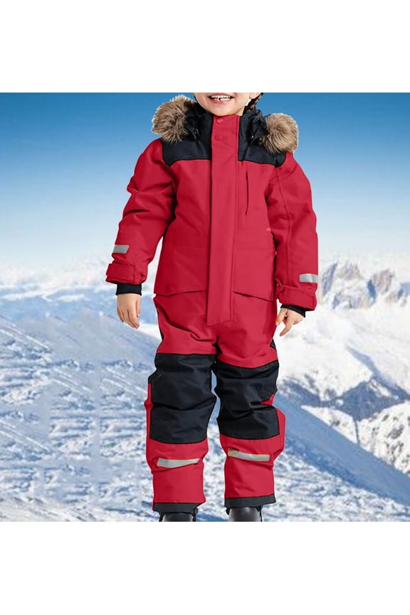 Kids Girls Boys Snow Suits Overalls Snowboarding Ski Suits Waterproof Windproof Winter Outdoor One Piece Snowsuits