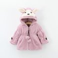 thumbnail image 1 of Hicidod Fleece Jacket Girls Autumn Winter Cute Hooded Furry Faux Fur Coat Warm Fashion Windproof Snowsuit Outwear, 1 of 6
