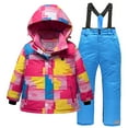 thumbnail image 1 of Hicidod Kids Girls Boys Snowsuit Fleece Lined Winter Warm Toddler Ski Suits 2-Piece Usb Heated Waterproof Hooded Snowboard Jumpsuits, 1 of 5