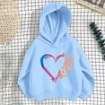 thumbnail image 1 of Hicidod Kids Hoodies for Girls Fashion Hearts Print Long Sleeve Pullover Tops Fall Loose Soft Casual Relaxed Sweatshirts, 1 of 3