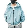 thumbnail image 1 of Hicidod Kids Rain Jacket Boys Waterproof Rain Jacket Lightweight Hooded Raincoats Long Sleeve Dinosaur Printed Windbreakers Jackets For Kids, 1 of 4
