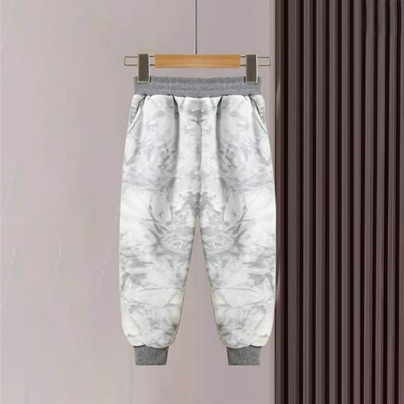 Hicidod Kids Sweatpants Fashion Tie Dye Full Length Joggers Pants High Waist Casual Loose Fit Cotton Track Pant for Girls Boys