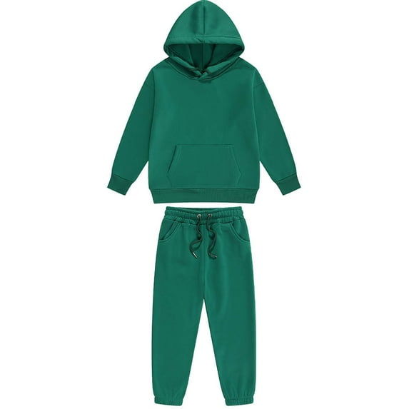 Hicidod Kids Sweatsuit Fashion Solid Color Long Sleeve Pullover Hoodies Pants 2pcs Sets Fall Winter Casual Outfits for Boys Girls