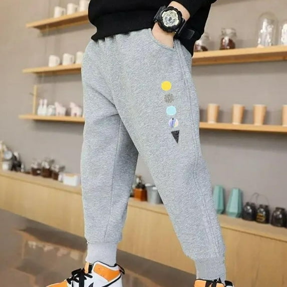 Hicidod Kids Track Pants Casual Elastic Waist Cotton Sweatpants Fashion Solid Color Printed Slim Fit Joggers for Toddler Boys Girls