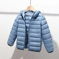 thumbnail image 1 of Hicidod Kids Winter Jacket Thicken Solid Color Lightweight Warm Down Coat Water-Resistant Packable Hooded Zipper Puffer Jackets, 1 of 3