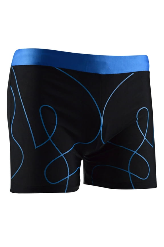 Men Square Leg Athletic Jammers Training Bathing Swimming Shorts Quick Dry Print Compression Durable Swim Trunks