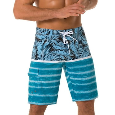 Hicidod Mens Swim Trunks Quick Dry Bathing Suit Stripe Pattern Swimming Board Shorts Mesh Lining Beach Swimwear for Summer