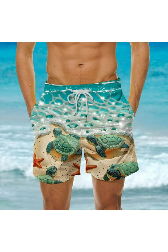 Mens Swimming Trunks Quick Dry Swim Shorts with Mesh Lining Funny Print Casual Swimwear Bathing Suits Beach Short