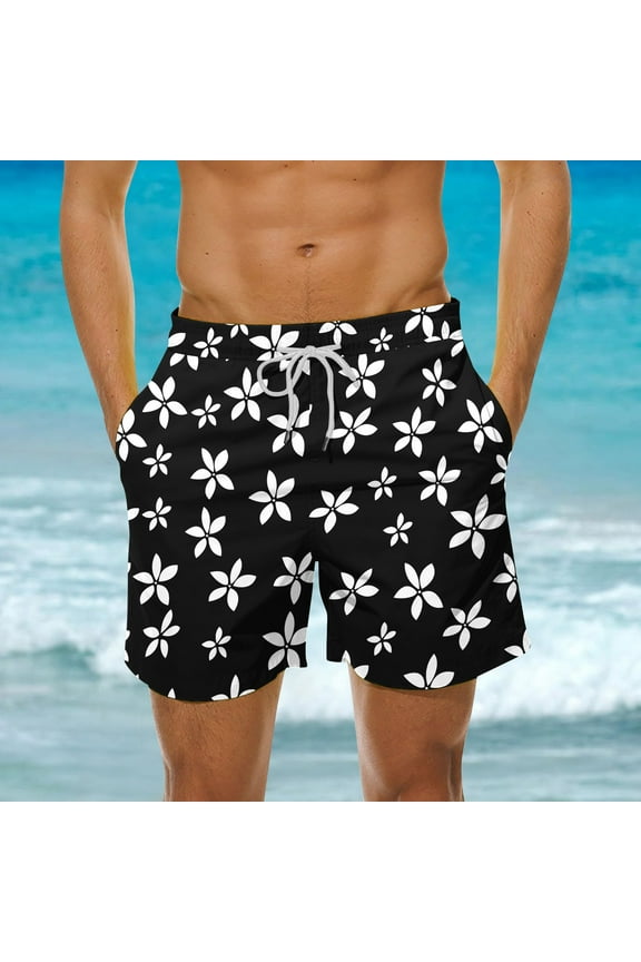 Mens Swimming Trunks Quick Dry Swim Shorts with Mesh Lining Funny Print Casual Swimwear Bathing Suits Beach Short