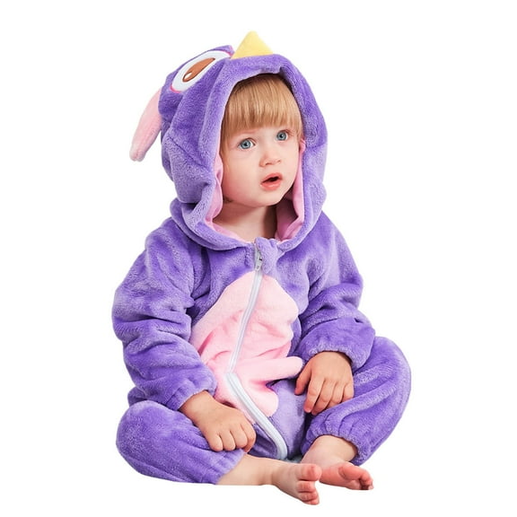 Hicidod Newborn Onesie Gender Neutra Flannel Hooded Romper Jumpsuit Winter Autumn Cute Soft Animal Cosplay Baby Pajamas