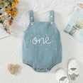 thumbnail image 1 of Hicidod Newborn Onesies Unisex Summer 1 Piece Romper Baby Girl Boy Solid Color Sleeveless Backless Infant Jumpsuit Outfits, 1 of 7