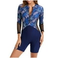 thumbnail image 1 of Hicidod One Piece Swimsuit Women Rash Guard Long Sleeve Shirts Boyleg Surfing Bathing Suits UPF 50+ UV Protection Front Zip Wetsuit, 1 of 3