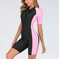 thumbnail image 1 of Hicidod One Piece Swimsuits Women Long Sleeve Rash Guard Swimwear Zip Up Printed UV Protection Athletic Surfing Diving Bathing Suits, 1 of 9