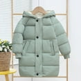 thumbnail image 1 of Hicidod Puffer Jacket for Girls Warm Winter Down Coat Fashion Solid Color Lightweight Wind-Resistant Padded Parka With Hood, 1 of 6