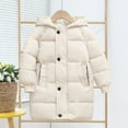 thumbnail image 1 of Hicidod Puffer Jacket for Girls Warm Winter Down Coat Fashion Solid Color Lightweight Wind-Resistant Padded Parka With Hood, 1 of 5