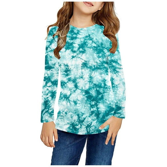 Hicidod Shirts for Girls Long Sleeve Cute Crewneck Pullover Tops Dressy Fashion Multicolor Soft Casual Blouses Clothes