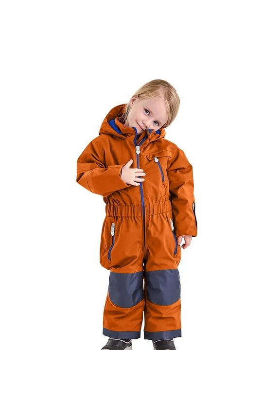 Snow Suit for Kids Unisex One Piece Snowboard Suit Ski Jumpsuits Coveralls Waterproof Windproof Winter Warm Snowsuit
