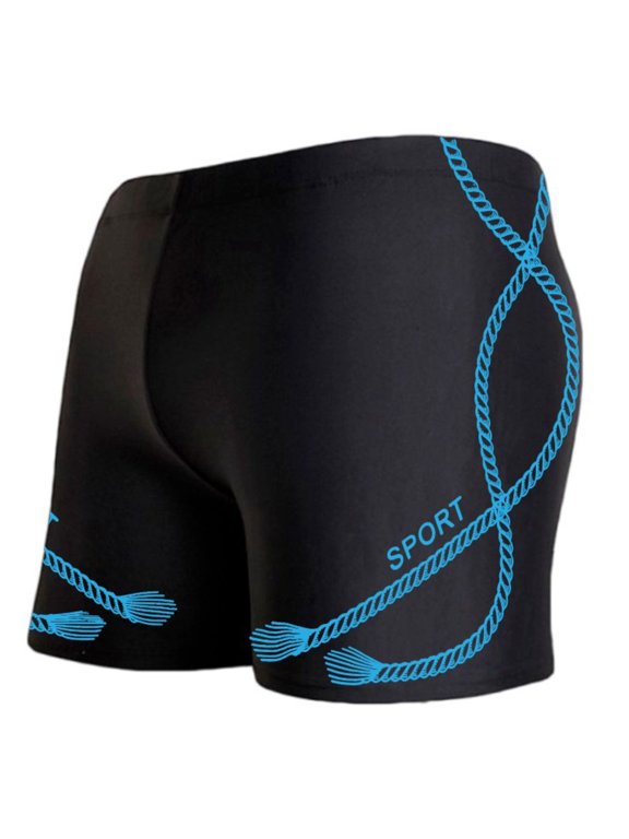 Swim Jammers for Men Athletic Compression Training Swimsuit Trunks Print Quick Dry Durable Resistant Swim Shorts