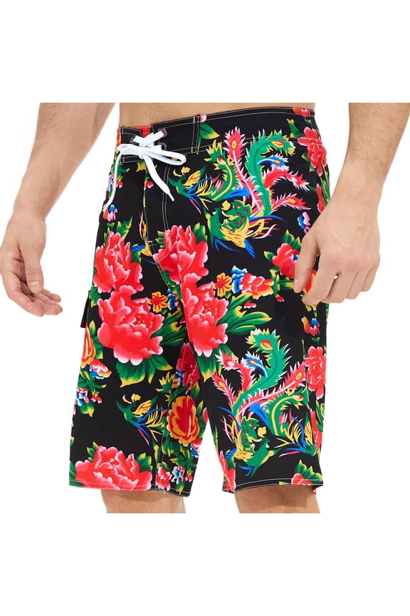 Swim Trunks for Men Quick Dry Beach Casual Swimming Shorts Fashion Printed Sports Surfing Bathing Suits for Summer