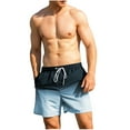 thumbnail image 1 of Hicidod Swimming Trunks for Men Fashion Gradient Compression Liner Cargo Pockets Bathing Suit Quick-Dry Swim Shorts with Drawstring, 1 of 6