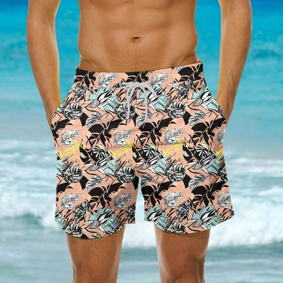 Hicidod Swimming Trunks for Men Quick Dry Loose Fit Casual Swim Shorts Summer Print Bech Swimwear Bathing Trunk with Pockets