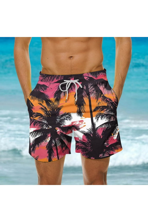Swimming Trunks for Mens Quick Dry Thin Swim Shorts with Pockets Swimwear Bathing Suits Fashion Printed Casual Beach Short