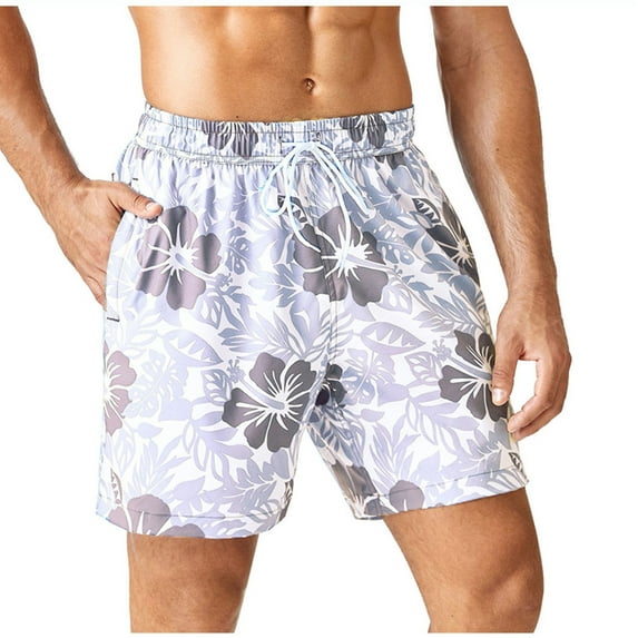 Hicidod Swimming Trunks for Mens Quick Dry Thin Swim Shorts with Pockets Swimwear Bathing Suits Fashion Printed Casual Beach Short