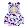 thumbnail image 1 of Hicidod Toddler Boys Girls Puffer Jacket Lightweight Warm Hooded Down Jackets Cute Bear Ears Long Sleeve Zipper Jackets Outwear Sale, 1 of 2