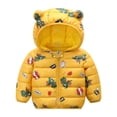 thumbnail image 1 of Hicidod Toddler Down Jackets Bear Hooded Long Sleeve Zipper Winter Warm Puffer Coats Cute Printed Puffy Lightweight Padded Jacket, 1 of 3