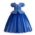 thumbnail image 1 of Hicidod Toddler Dresses for Wedding Tulle Bow Cake Puffy Tutu Dress Dress Dinner Performance Gown Sleeveless Party Dress Fall for Women, 1 of 7