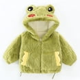 thumbnail image 1 of Hicidod Toddler Fleece Jacket Cute Bear Ears Hoodie Baby Girls Boys Coats Print Fuzzy Winter Warm Sweatshirt Coats Winter Warm, 1 of 7
