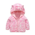 thumbnail image 1 of Hicidod Toddler Fleece Jacket Cute Bear Ears Hoodie Baby Girls Boys Coats Print Fuzzy Winter Warm Sweatshirt Coats Winter Warm, 1 of 4