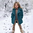 thumbnail image 1 of Hicidod Toddler Fleece Jacket For Girl Winter Thick Warm Teddy Coat Kids Solid Button Down Laple Neck Sherpa Cardigan, 1 of 7