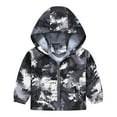 thumbnail image 1 of Hicidod Toddler Girl Jacket Toddler Rain Jacket Boys Girls Cute Windbreaker Waterproof Print Casual Outerwear Lightweight Zip Jacket Hooded Dust Coat, 1 of 6