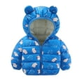 thumbnail image 1 of Hicidod Toddler Girl Winter Coat Toddler Puffer Jacket Boys Girls Winter Hooded Puffer Jackets Warm Lightweight Padded Down Coats Kids Outerwear 1-8 Years, 1 of 7
