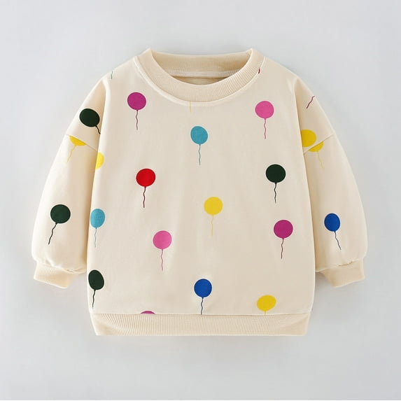 Hicidod Toddler Girls Sweatshirt Long Sleeve Pullover Crewneck Tops Shirts Sweater Cotton Warm Soft Casual Sweatshirts