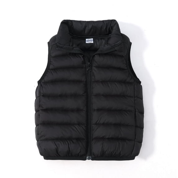 Hicidod Toddler Kids Girls Winter Vest Sleeveless Zipper Jackets Thicken Warm Winproof Solid Color Baby Outwear