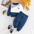 thumbnail image 1 of Hicidod Toddler Outfit Dinosaur Print Cotton Fall Winter Clothes Pullover Long Sleeve Sweatshirt Pants Set for Baby Boys Girls, 1 of 3