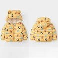 thumbnail image 1 of Hicidod Toddler Puffer Jacket Cute Bear Ears Hooded Long Sleeve Down Coats Lightweight Printed Thicken Puffy Outerwear, 1 of 5