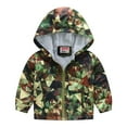thumbnail image 1 of Hicidod Toddler Rain Jackets Hooded Long Sleeve Zipper Rain Coats Lightweight Thin Cute Cartoon Printed Windbreaker Coat, 1 of 7