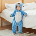 thumbnail image 1 of Hicidod Toddler Romper Long Sleeve Flannel Winter Warm Fleece Thicken One Piece Snowsuit Cute Hooded Jumpsuit Pajamas for Bay Girls Boys, 1 of 7