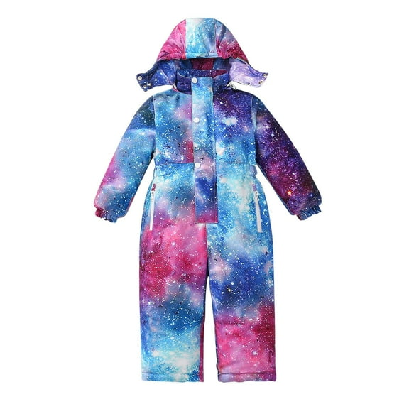 Hicidod Toddler Snowsuit Waterproof Colorful One Piece Snowsuits Coveralls Ski Suits Windproof Jackets Winter Jumpsuits